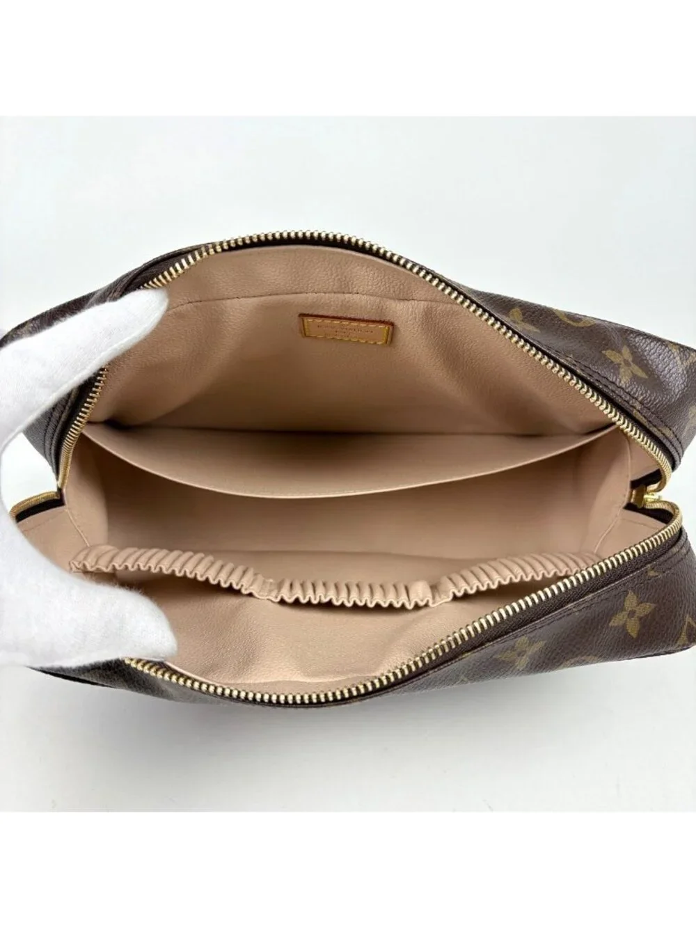 Louis Vuitton Trousse Twillet 28 Makeup Pouch Second Monogram Brown